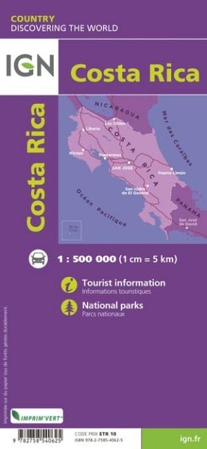 Carte routière - Costa Rica | IGN carte routière IGN
