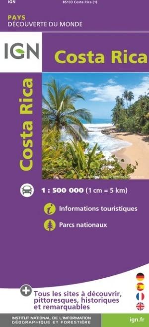 Carte routière - Costa Rica | IGN carte pliée IGN 