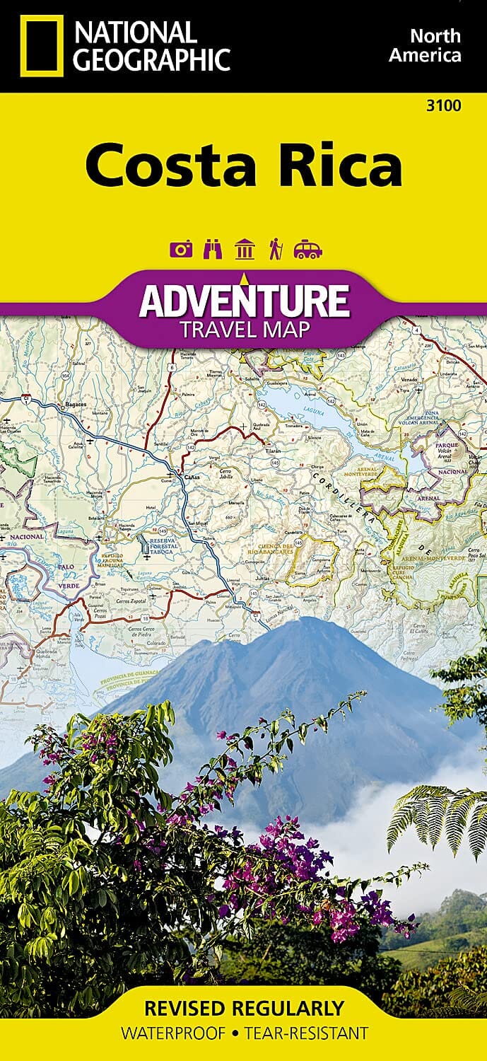 Carte routière - Costa Rica | National Geographic carte routière National Geographic