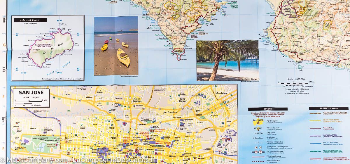 Carte routière - Costa Rica | National Geographic carte routière National Geographic