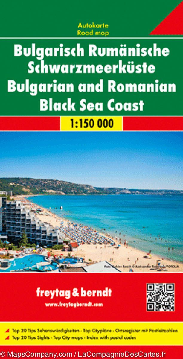 Carte routière - Côte de la Mer Noire (Bulgarie, Roumanie) | Freytag & Berndt carte pliée Freytag & Berndt 