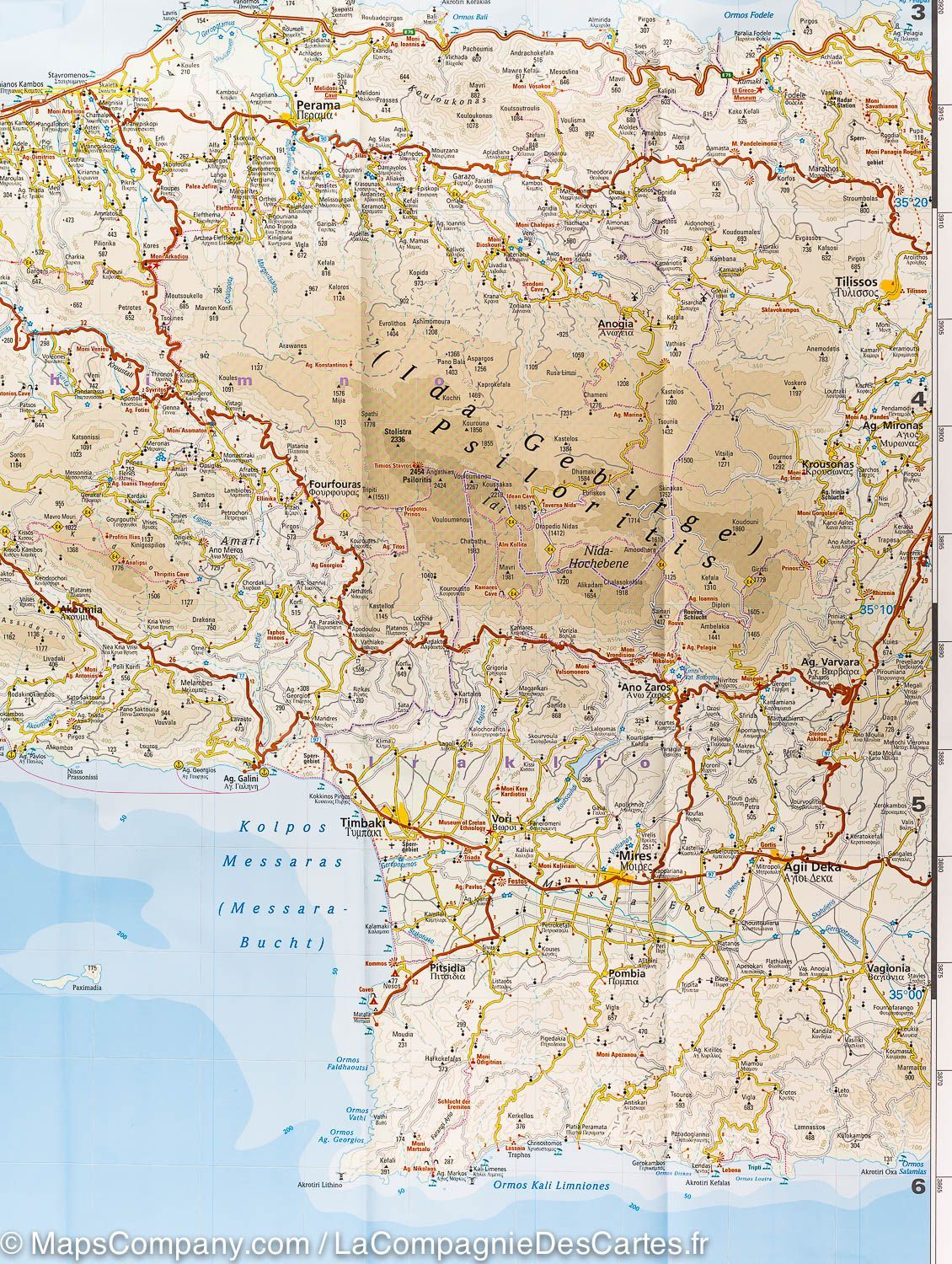 Carte routière - Crète (Grèce) | Reise Know How carte routière Reise Know-How