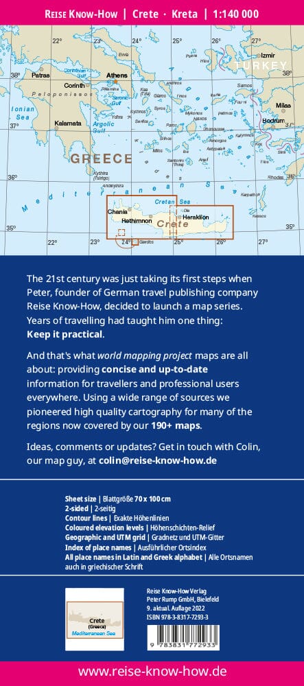 Carte routière - Crète (Grèce) | Reise Know How carte routière Reise Know-How
