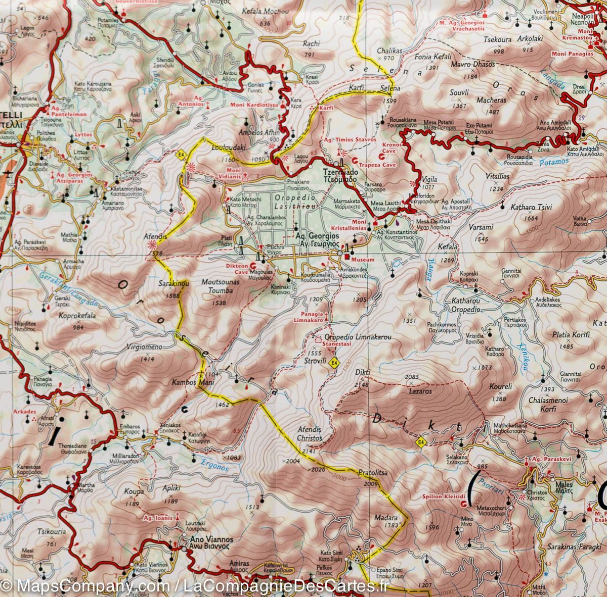 Carte routière - Crète | National Geographic carte routière National Geographic