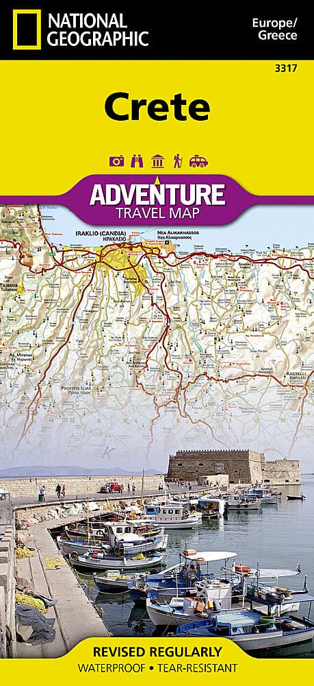 Carte routière - Crète | National Geographic carte pliée National Geographic 