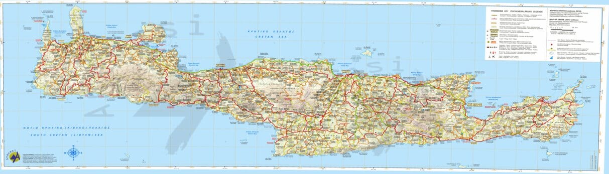 Carte routière R6 - Crète | Anavasi carte routière Anavasi