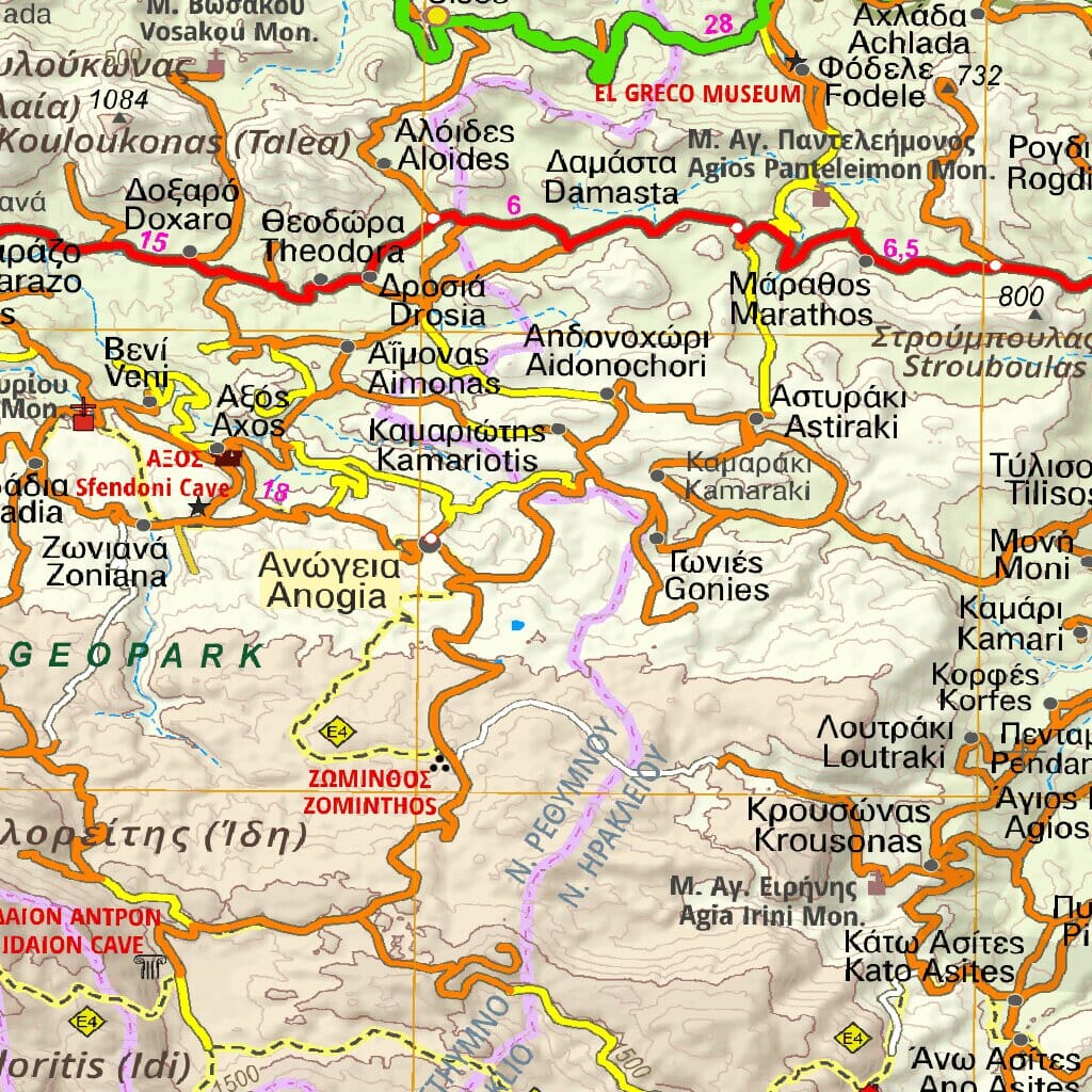 Carte routière R6 - Crète | Anavasi carte routière Anavasi