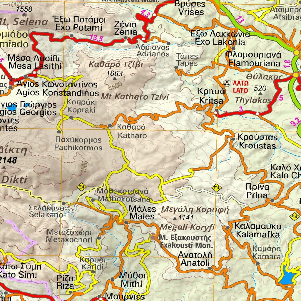Carte routière - Crète R6 | Anavasi carte pliée Anavasi 