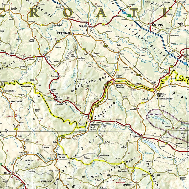 Carte routière - Croatie | National Geographic carte pliée National Geographic 