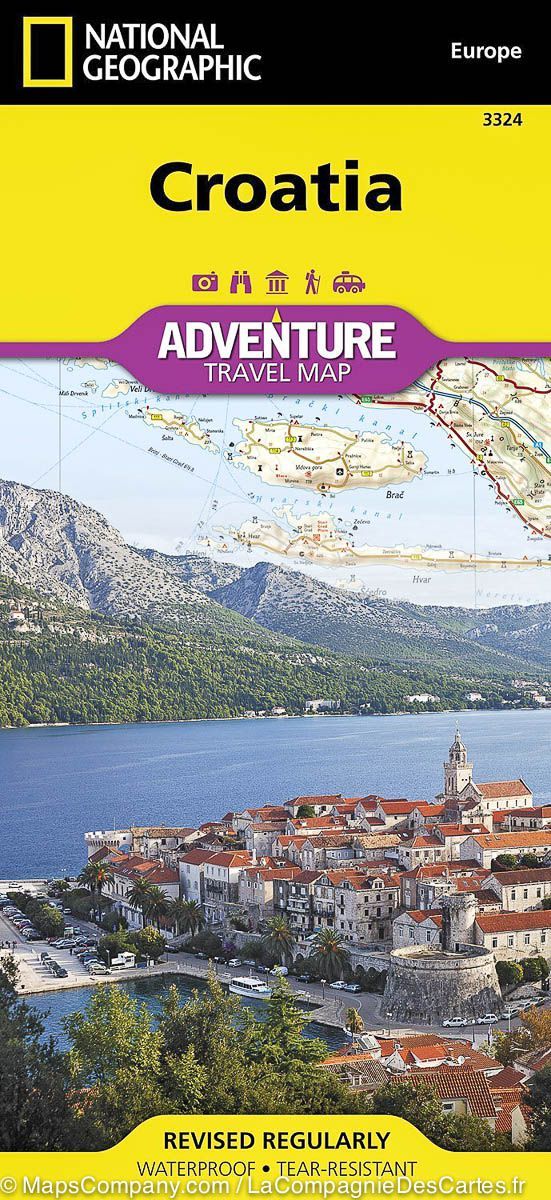 Carte routière - Croatie | National Geographic carte routière National Geographic
