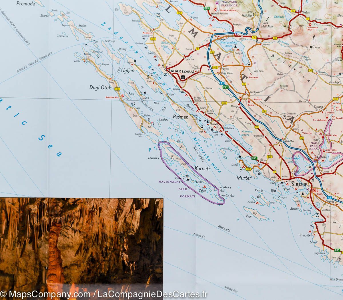 Carte routière - Croatie | National Geographic carte routière National Geographic
