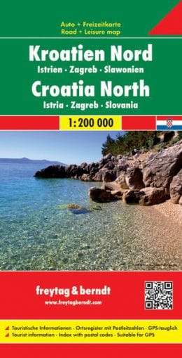 Carte routière - Croatie Nord & Istrie | Freytag & Berndt carte pliée Freytag & Berndt 