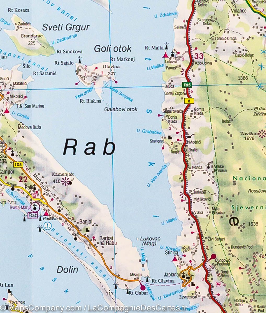 Carte routière - Croatie Nord & Istrie | Freytag & Berndt carte routière Freytag & Berndt