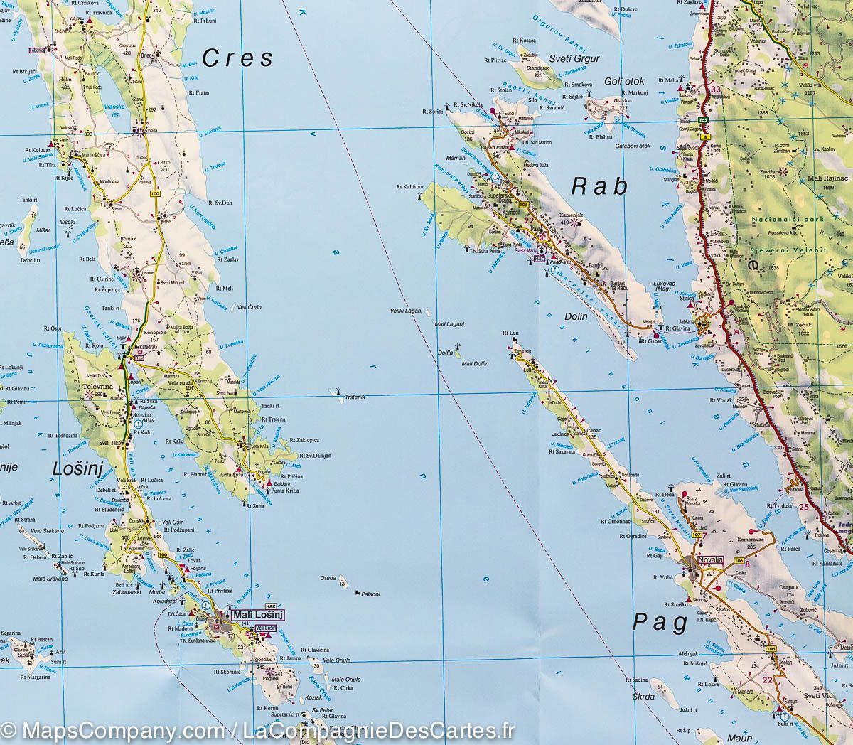 Carte routière - Croatie Nord & Istrie | Freytag & Berndt carte routière Freytag & Berndt