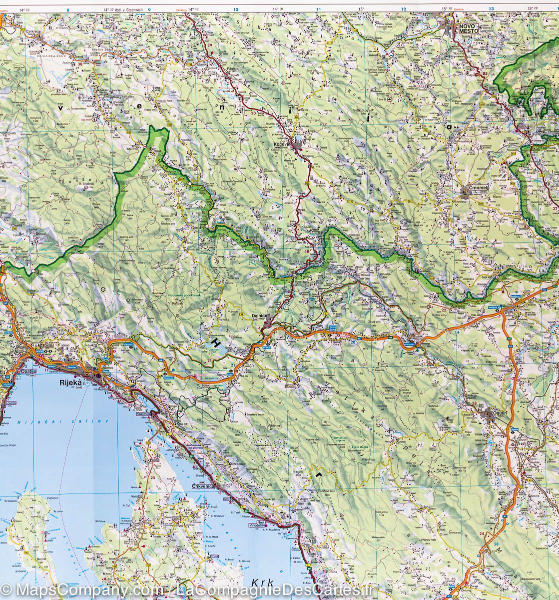 Carte routière - Croatie Nord & Istrie | Freytag & Berndt carte routière Freytag & Berndt