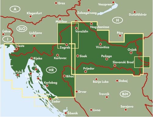 Carte routière - Croatie Nord & Istrie | Freytag & Berndt carte routière Freytag & Berndt