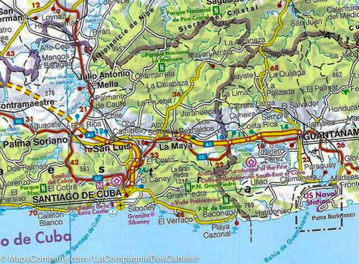 Carte routière - Cuba | Freytag & Berndt carte pliée Freytag & Berndt 