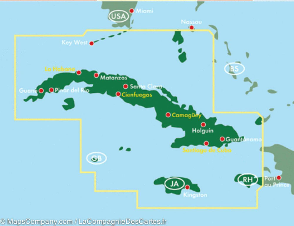 Carte routière - Cuba | Freytag & Berndt carte pliée Freytag & Berndt 