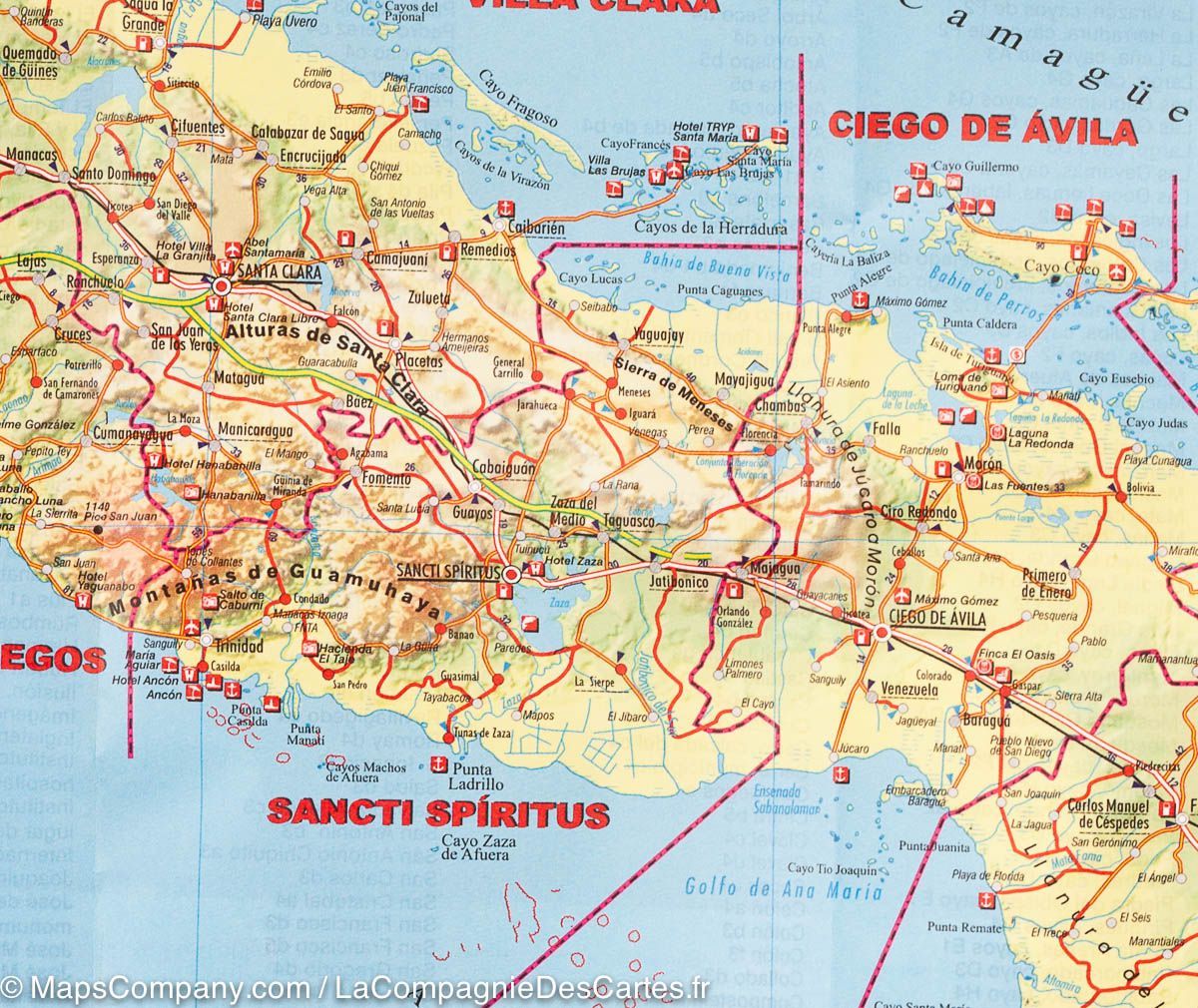 Carte routière - Cuba | IGN carte routière IGN