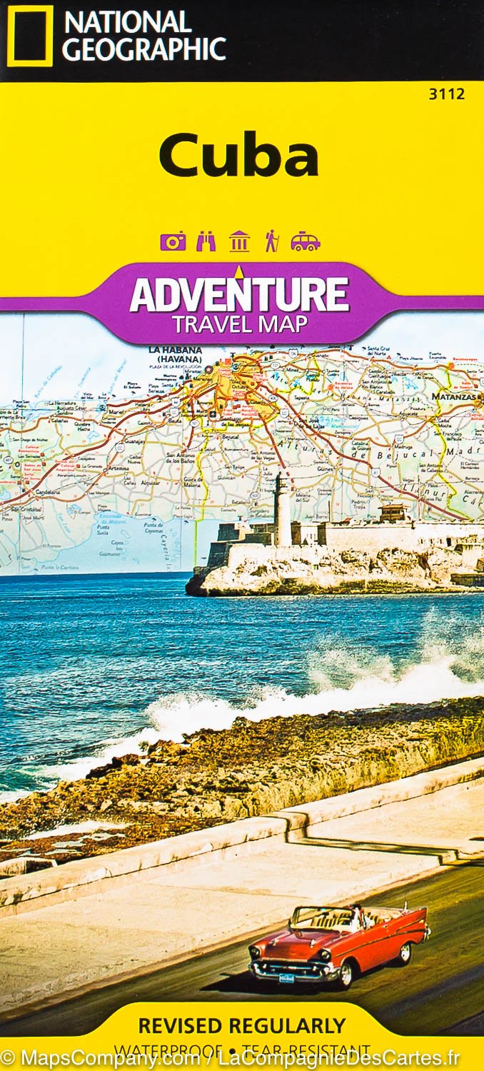 Carte routière - Cuba | National Geographic carte pliée National Geographic 