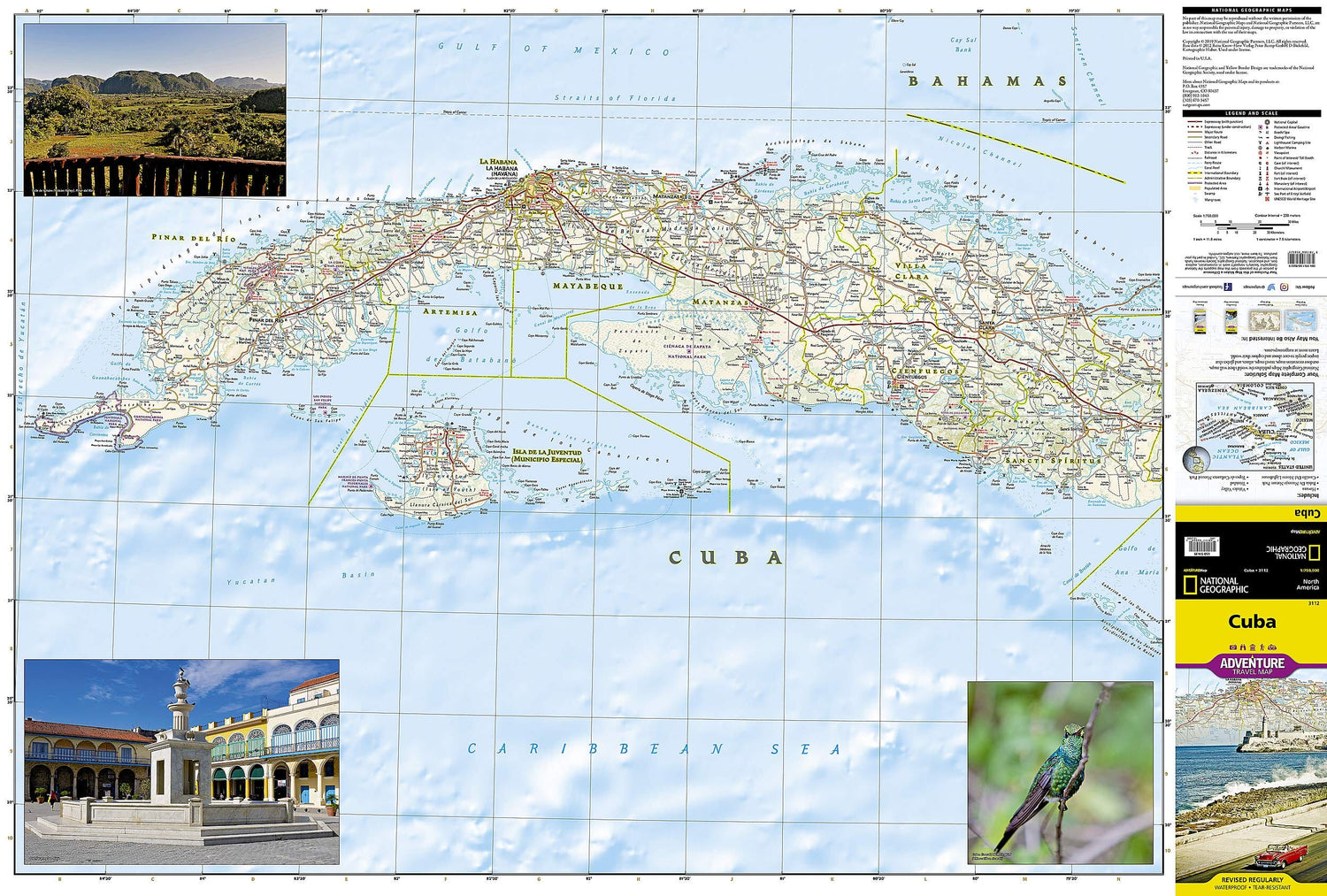 Carte routière - Cuba | National Geographic carte routière National Geographic