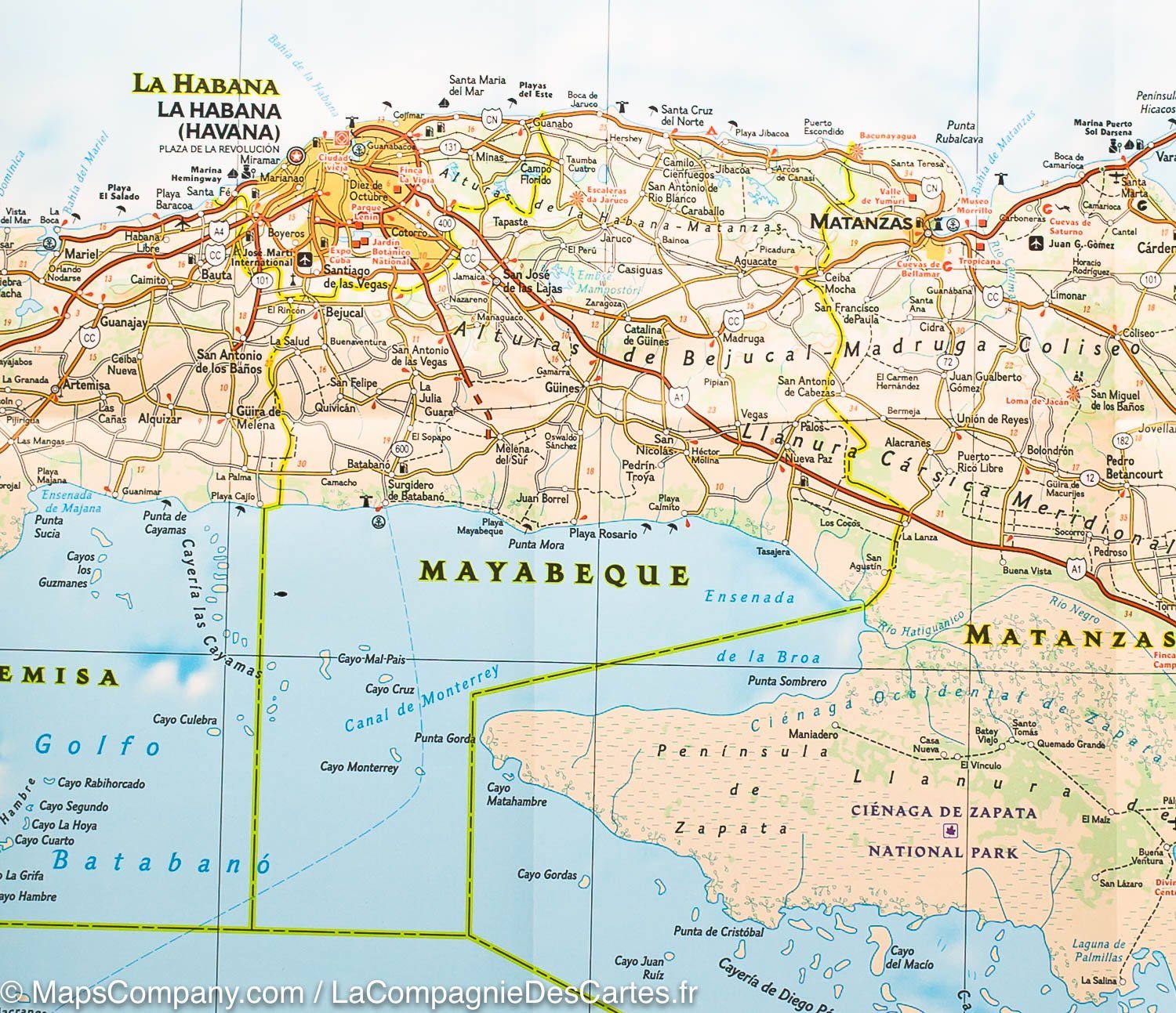 Carte routière - Cuba | National Geographic carte routière National Geographic