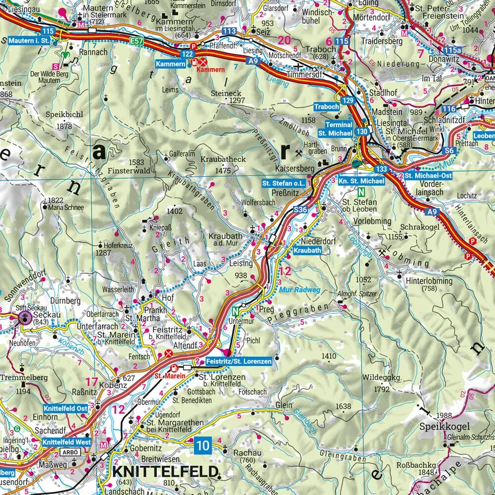 Carte routière & cycliste - Styrie (Autriche) | Freytag & Berndt carte pliée Freytag & Berndt 
