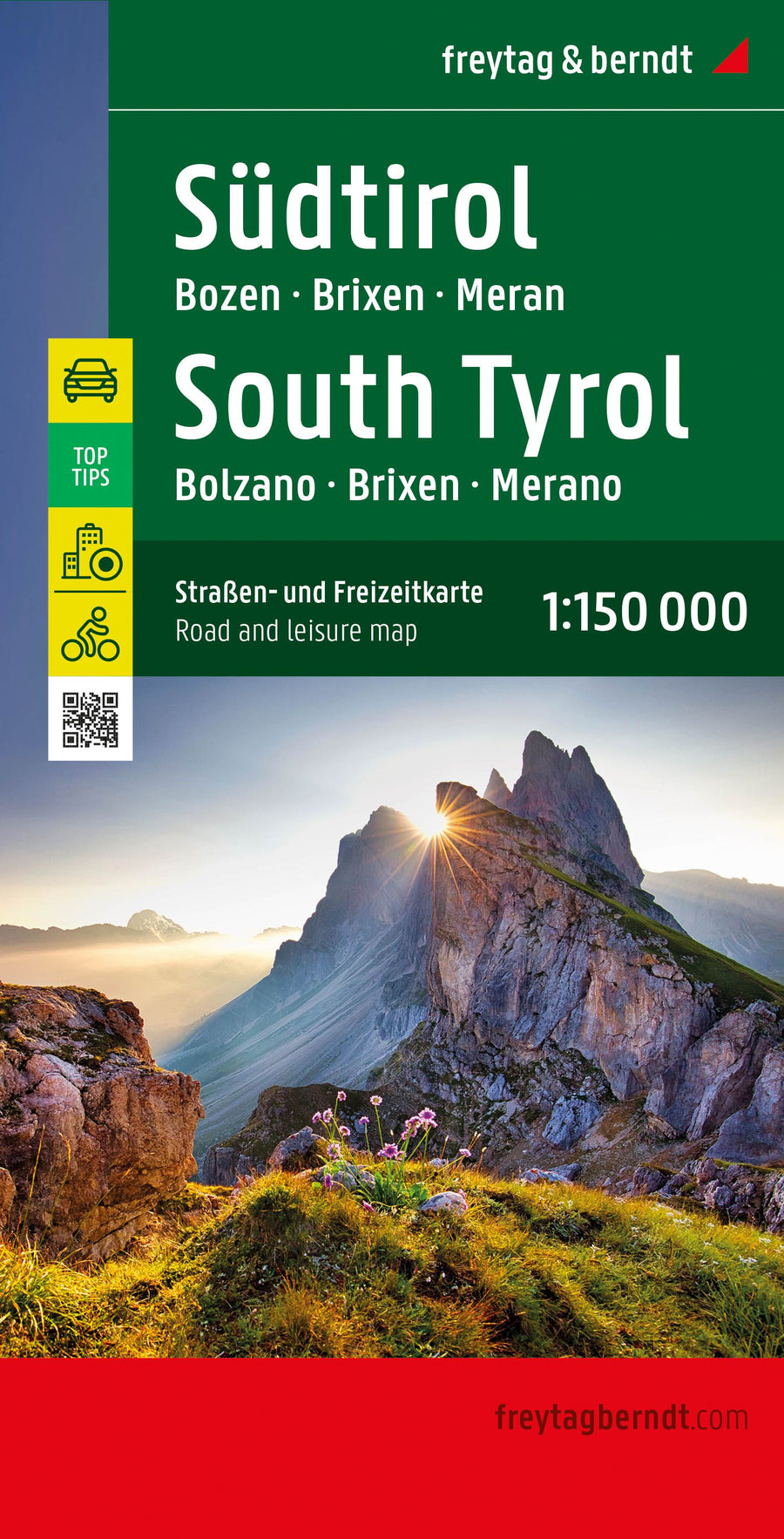 Carte routière & cycliste - Tyrol du Sud (Région de Bolzano, Brixen, Merano) | Freytag & Berndt carte pliée Freytag & Berndt 