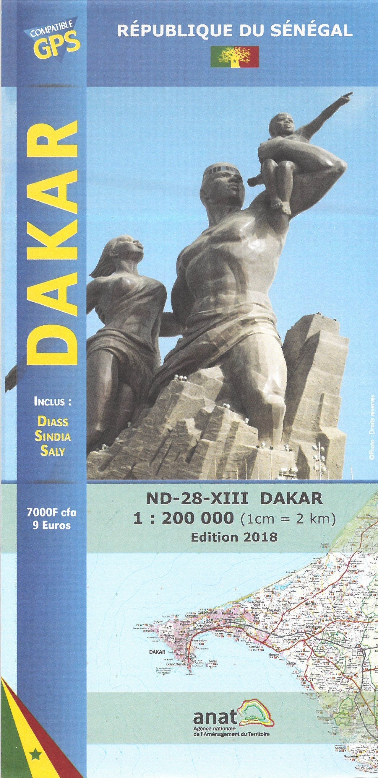 Carte routière - Dakar incluant Diass, Sindia, Saly | Laure Kane carte routière Laure Kane Default Title