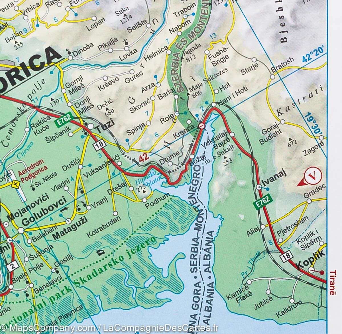 Carte routière - Dalmatie & Istrie (Croatie, Monténégro, Slovénie) | Gizi Map carte routière Gizi Map