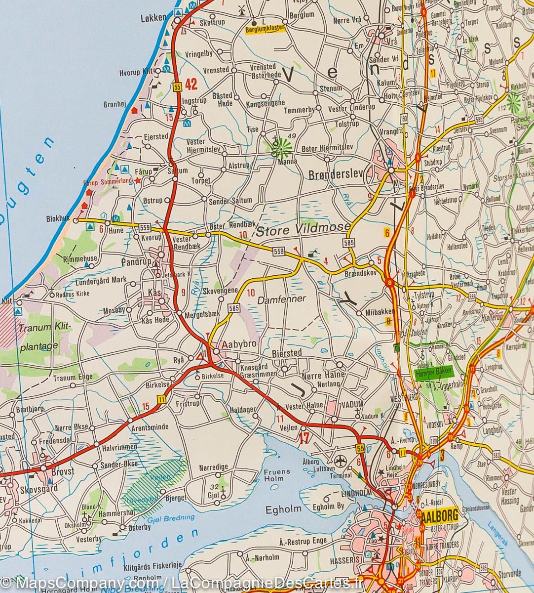 Carte routière - Danemark | Kümmerly & Frey carte routière Kümmerly & Frey