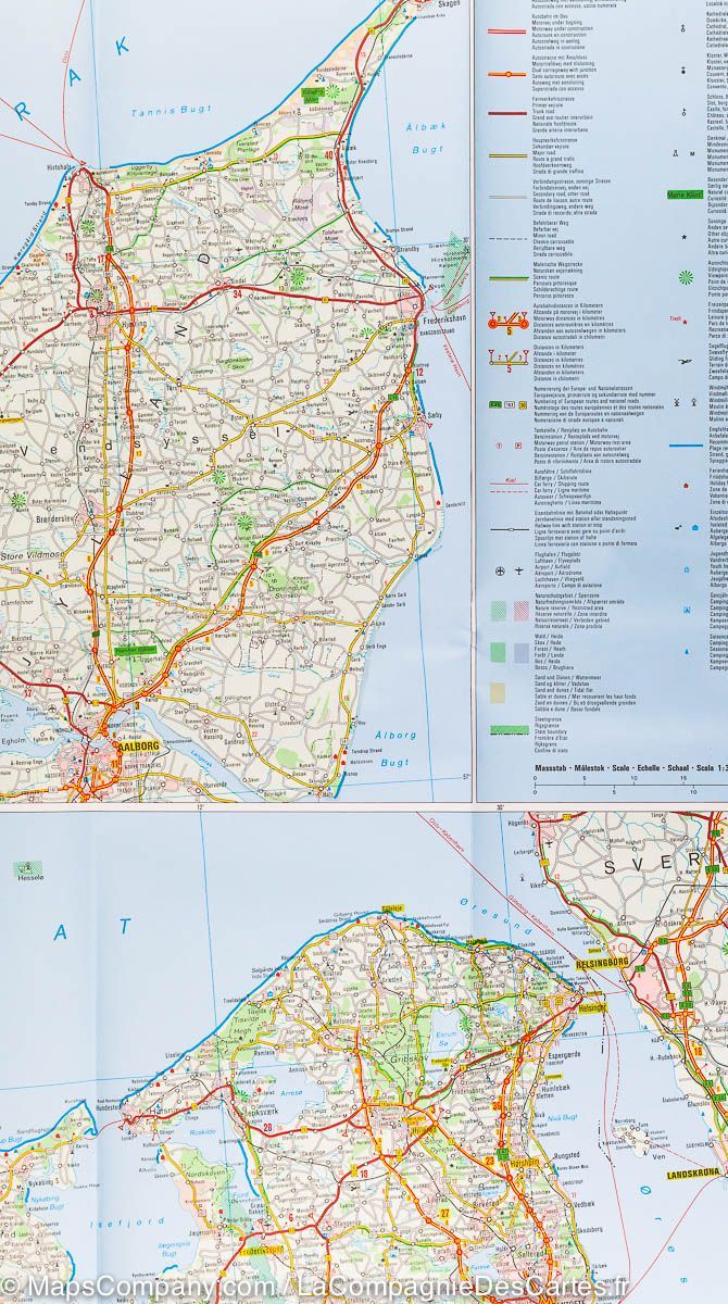 Carte routière - Danemark | Kümmerly & Frey carte routière Kümmerly & Frey