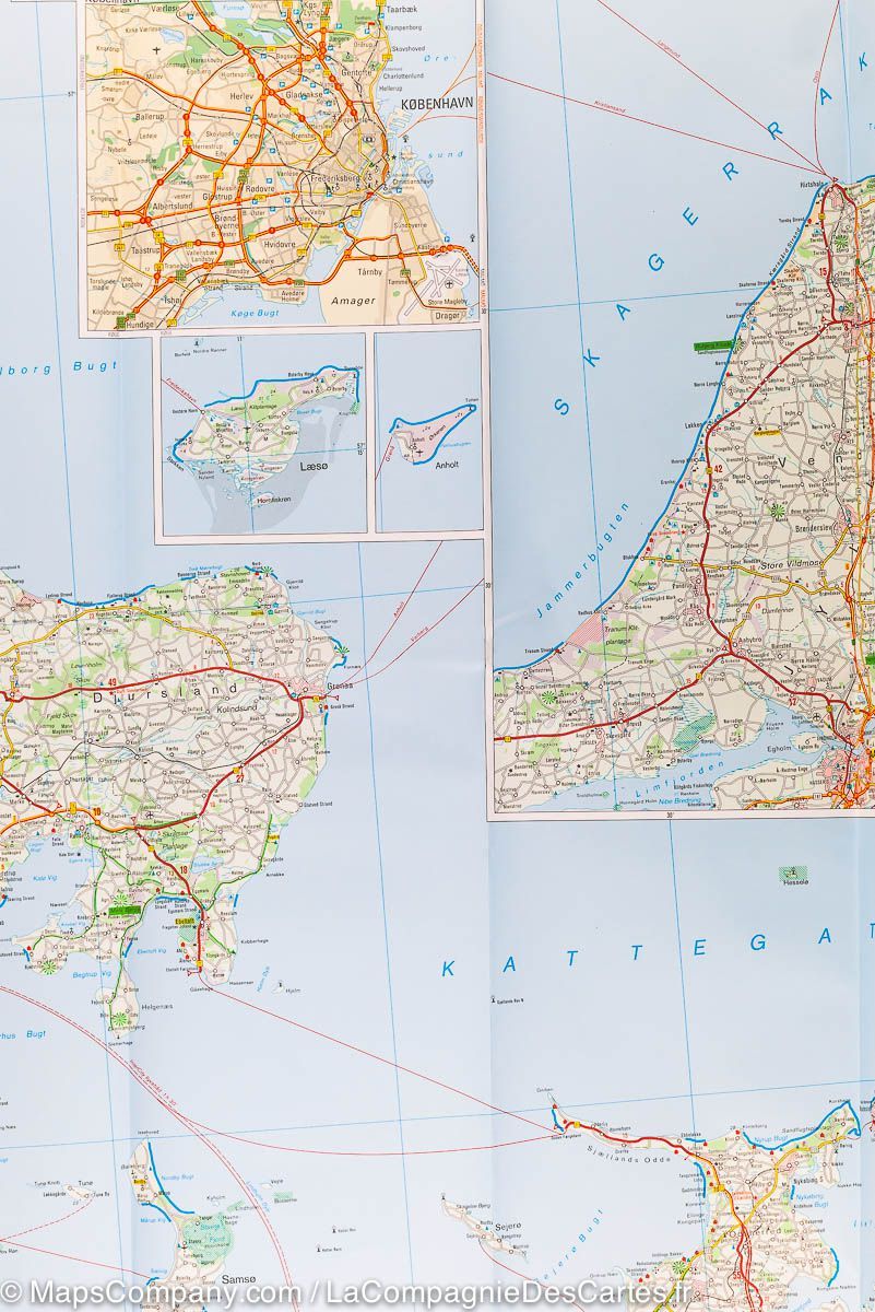 Carte routière - Danemark | Kümmerly & Frey carte pliée Kümmerly & Frey 