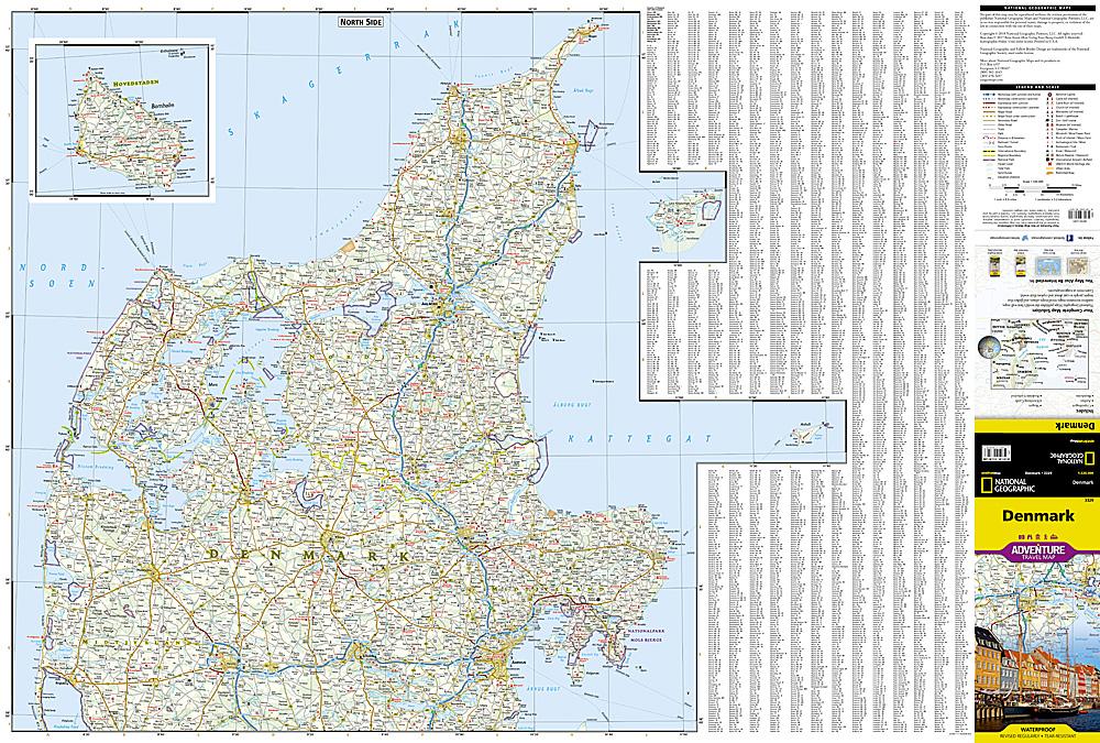 Carte routière - Danemark | National Geographic carte routière National Geographic