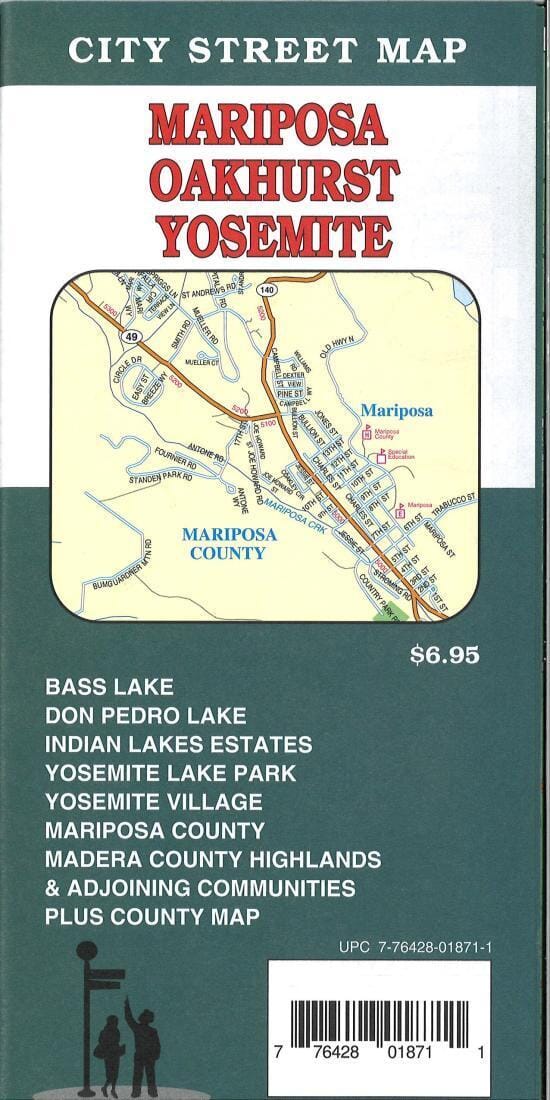 Plan de ville - Mariposa, Oakhurst et Yosemite (Californie) | GM Johnson carte routière GM Johnson Default Title