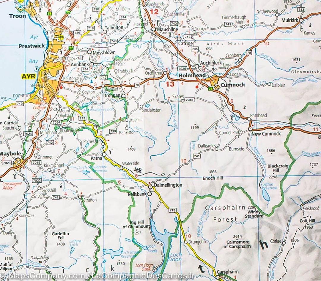 Carte routière - Ecosse | Kümmerly & Frey carte pliée Kümmerly & Frey 