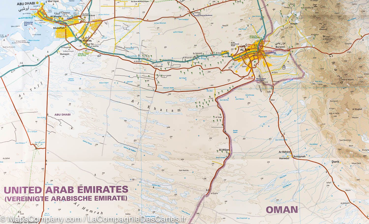 Carte routière - Emirats Arabes Unis | Reise Know How carte routière Reise Know-How