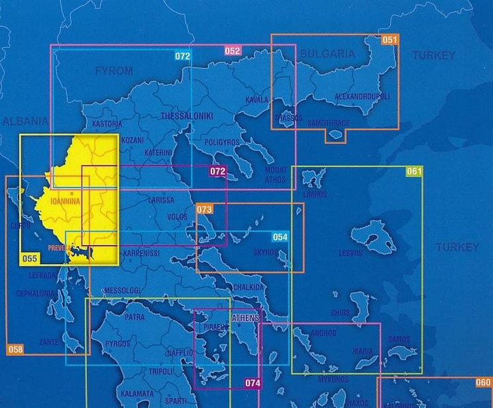 Carte routière - Épire (Grèce) - n° 55 | Orama carte pliée Orama 