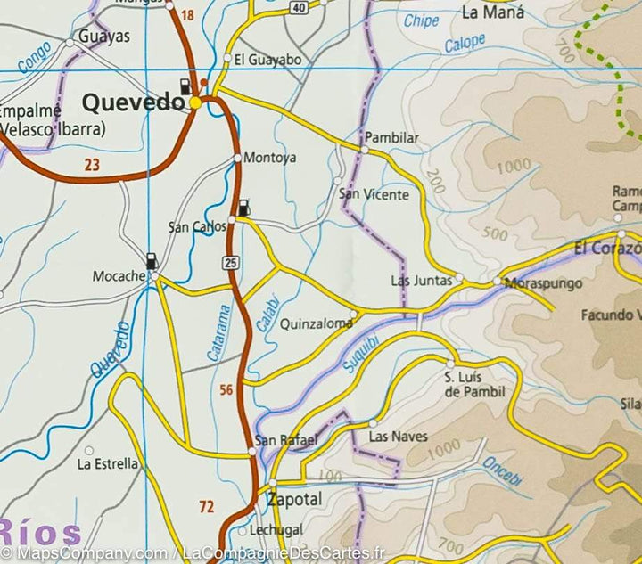 Carte routière de l'Equateur | Reise Know How - La Compagnie des Cartes