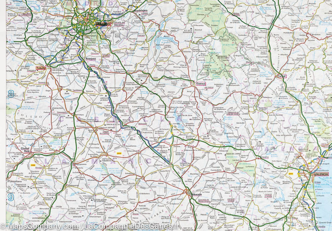 Carte routière de l'Espagne et du Portugal | IGN - La Compagnie des Cartes