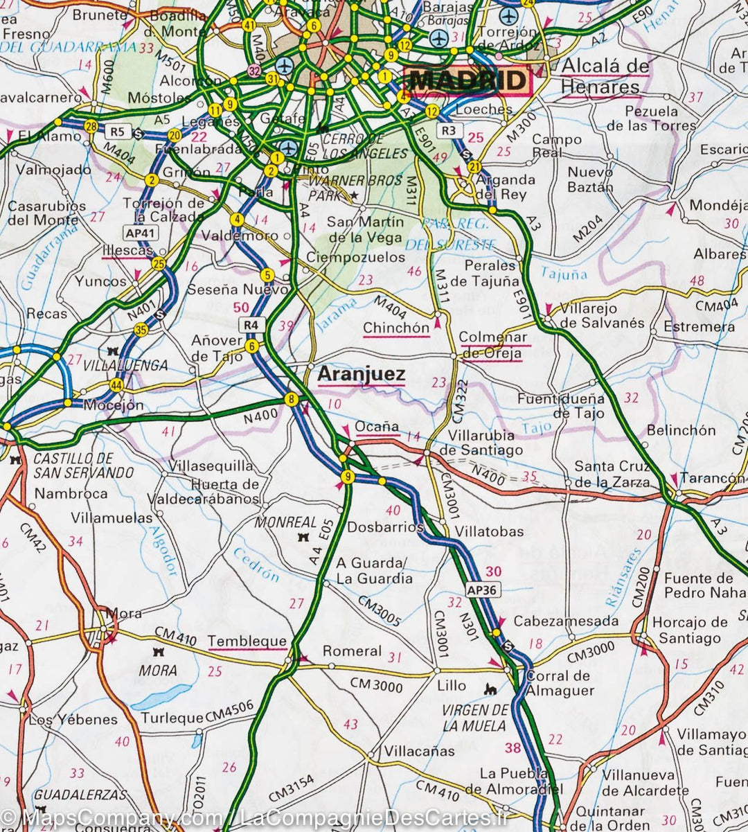 Carte routière de l'Espagne et du Portugal | IGN - La Compagnie des Cartes