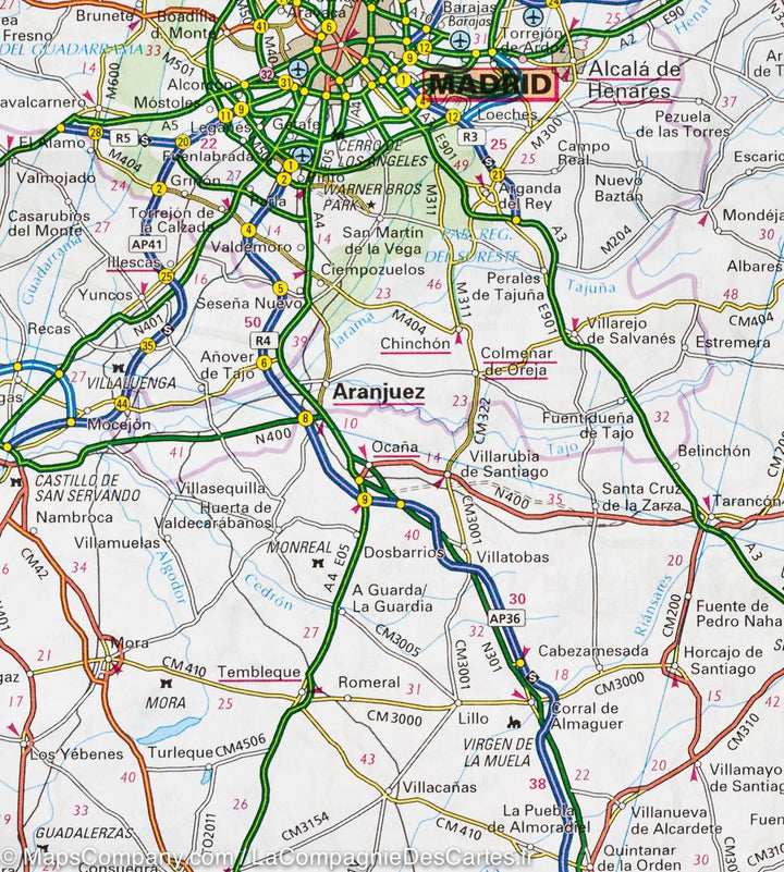 Carte routière de l'Espagne et du Portugal | IGN - La Compagnie des Cartes