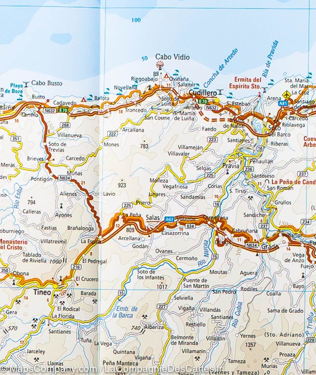 Carte routière - Espagne Nord : Chemin de St Jacques de Compostelle | Reise Know How carte routière Reise Know-How