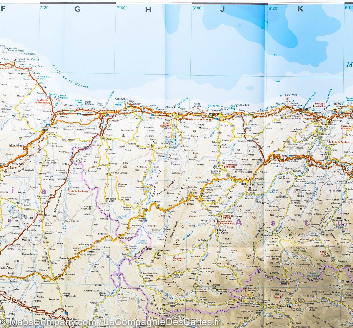 Carte routière - Espagne Nord : Chemin de St Jacques de Compostelle | Reise Know How carte routière Reise Know-How