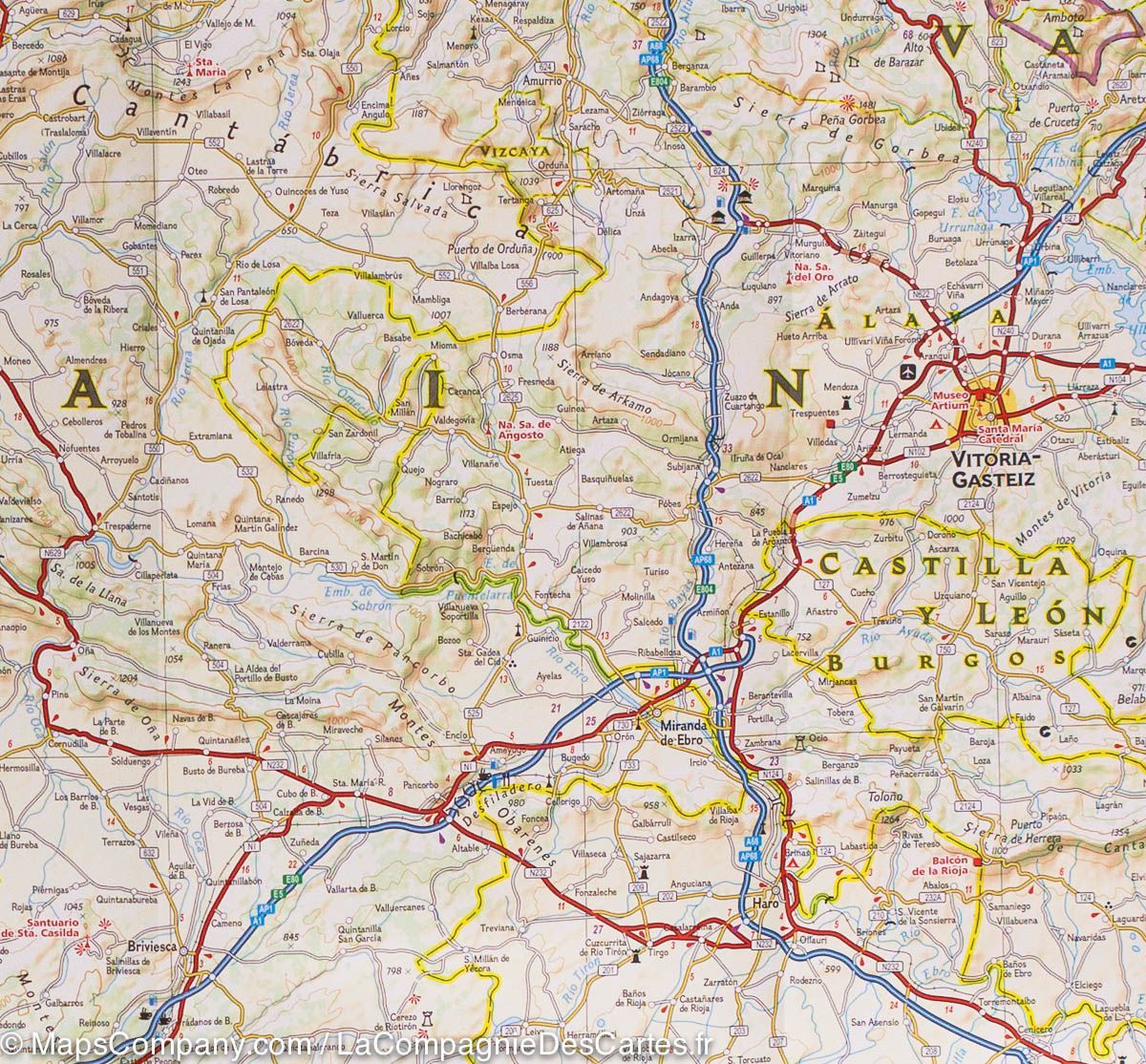 Carte routière - Espagne Nord | National Geographic carte routière National Geographic