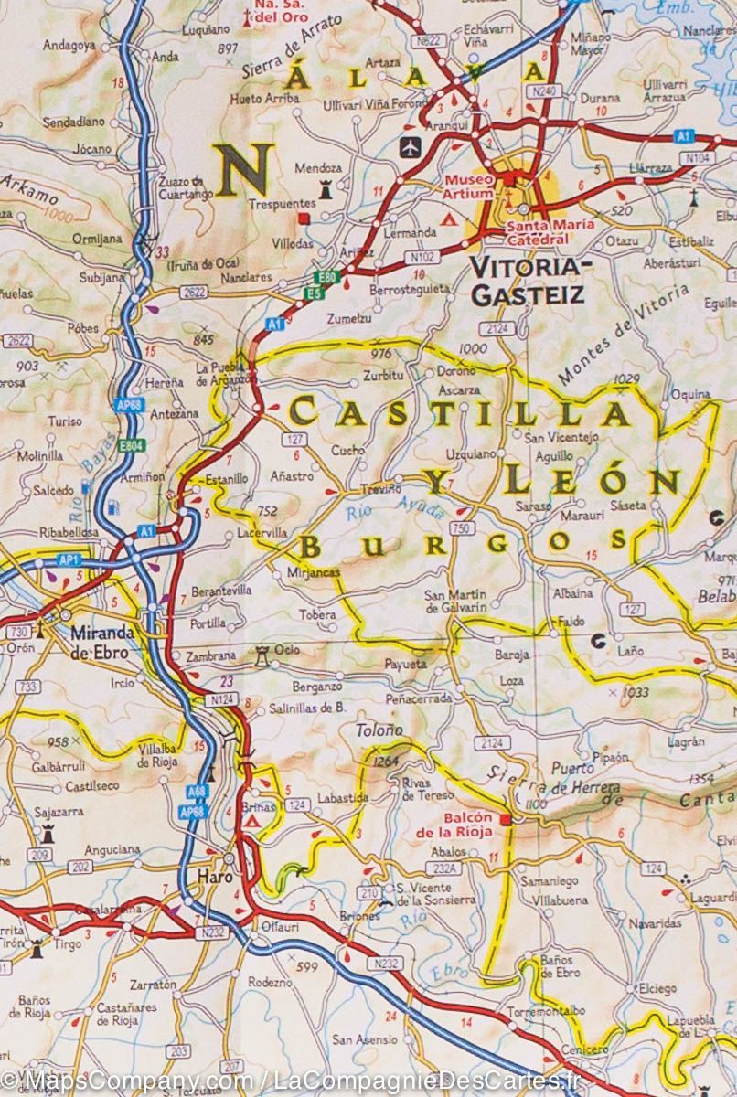 Carte routière - Espagne Nord | National Geographic carte pliée National Geographic 