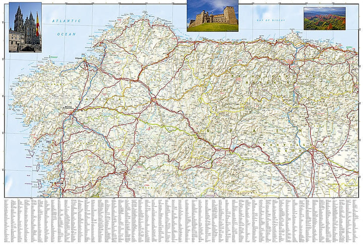 Carte routière - Espagne Nord | National Geographic carte pliée National Geographic 