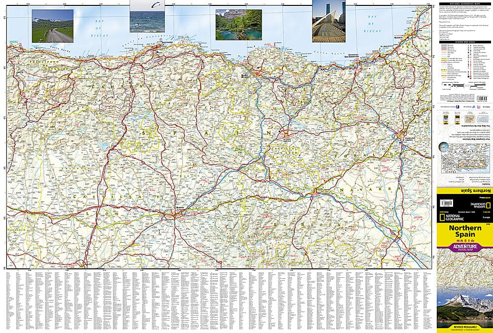 Carte routière - Espagne Nord | National Geographic carte routière National Geographic