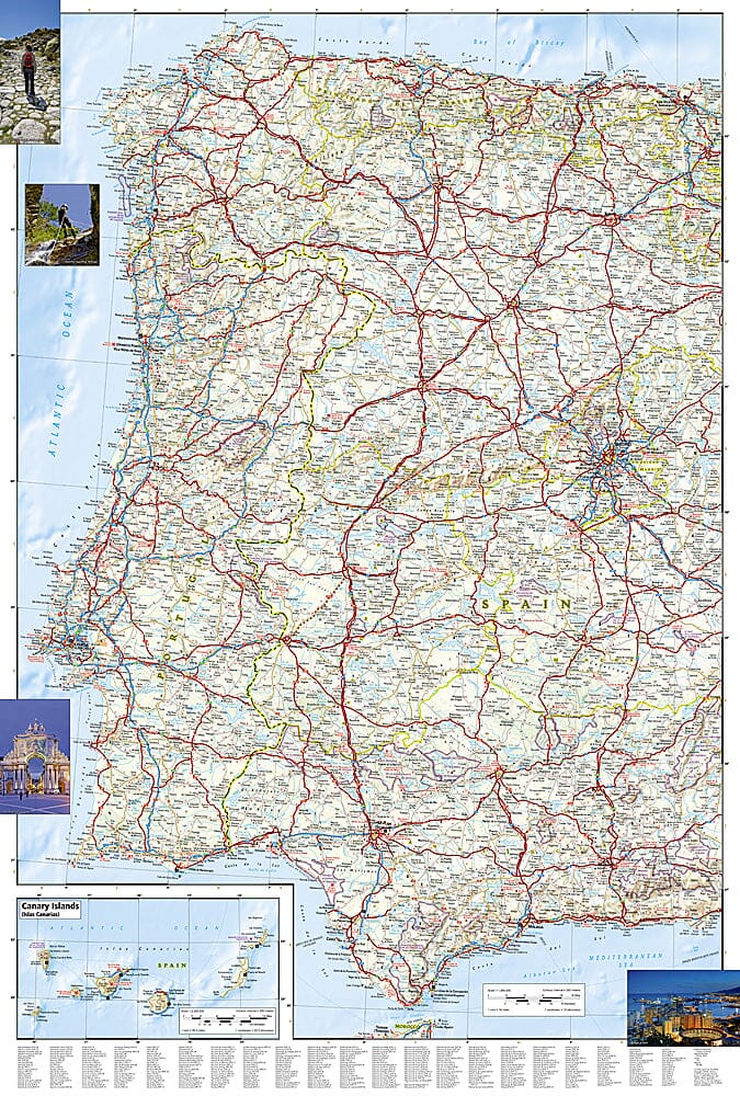 Carte routière - Espagne & Portugal | National Geographic carte pliée National Geographic 