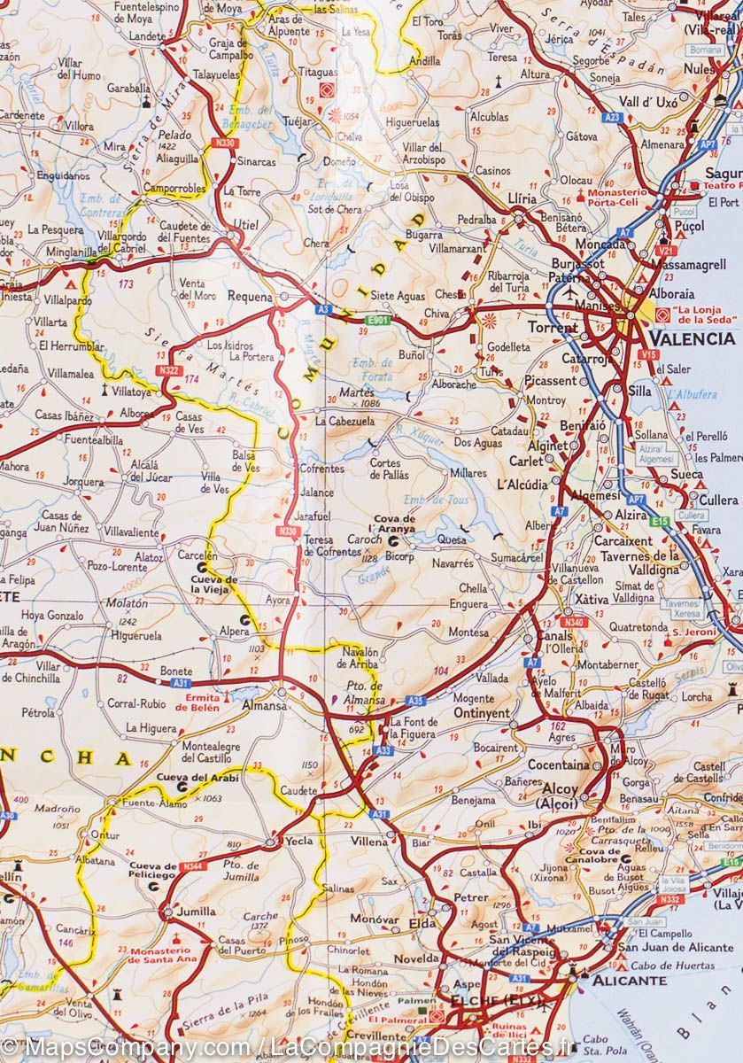 Carte routière - Espagne & Portugal | National Geographic carte pliée National Geographic 